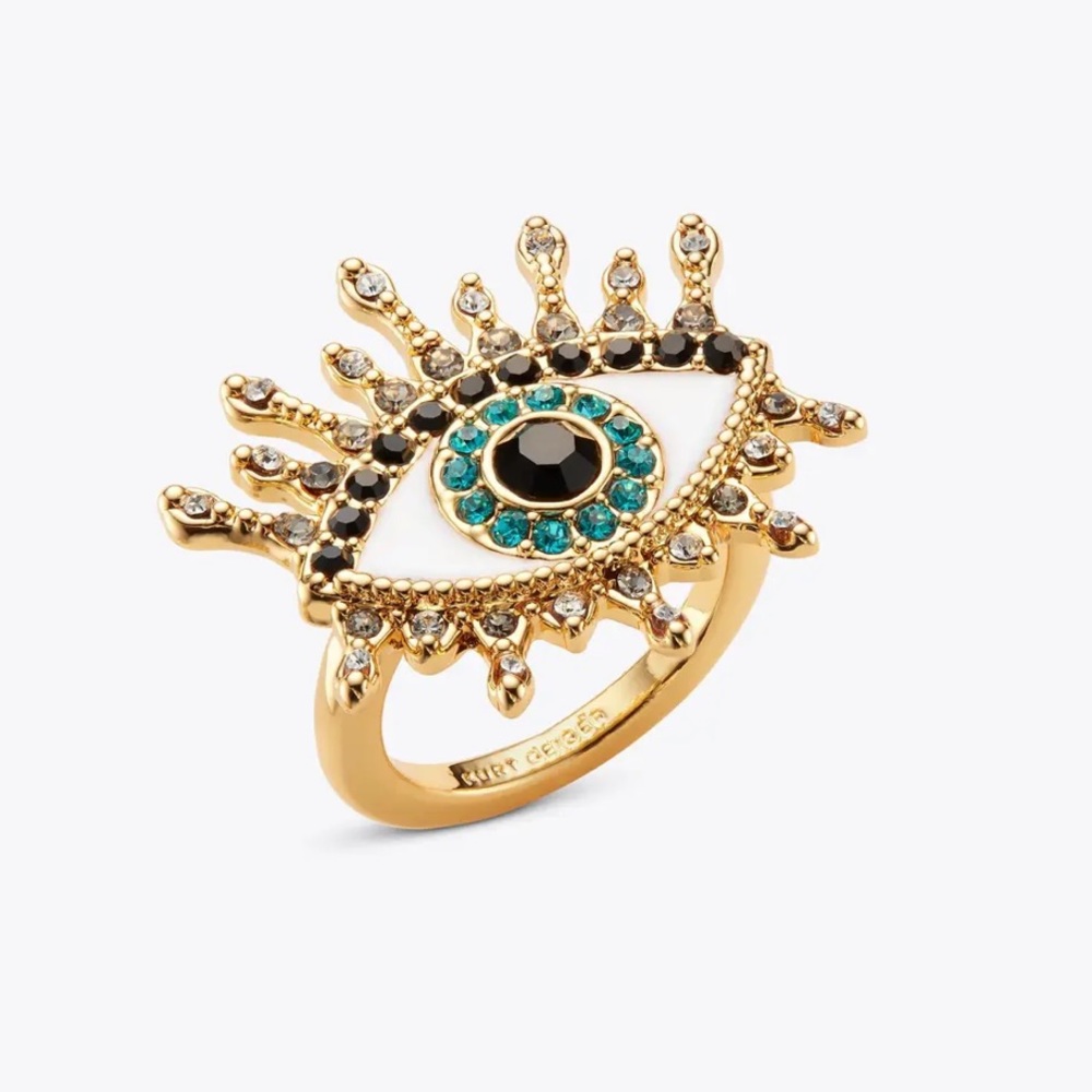 Kurt Geiger London Eye Cocktail Ring Size 8